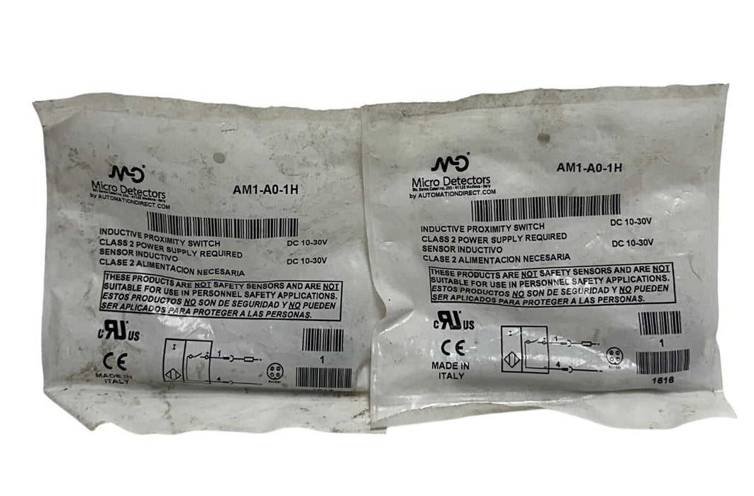 2 AUTOMATIONDIRECT MICRO DETECTORS AM1-A0-1H / AM1A01H PROXIMITY SWITCHES NSFS