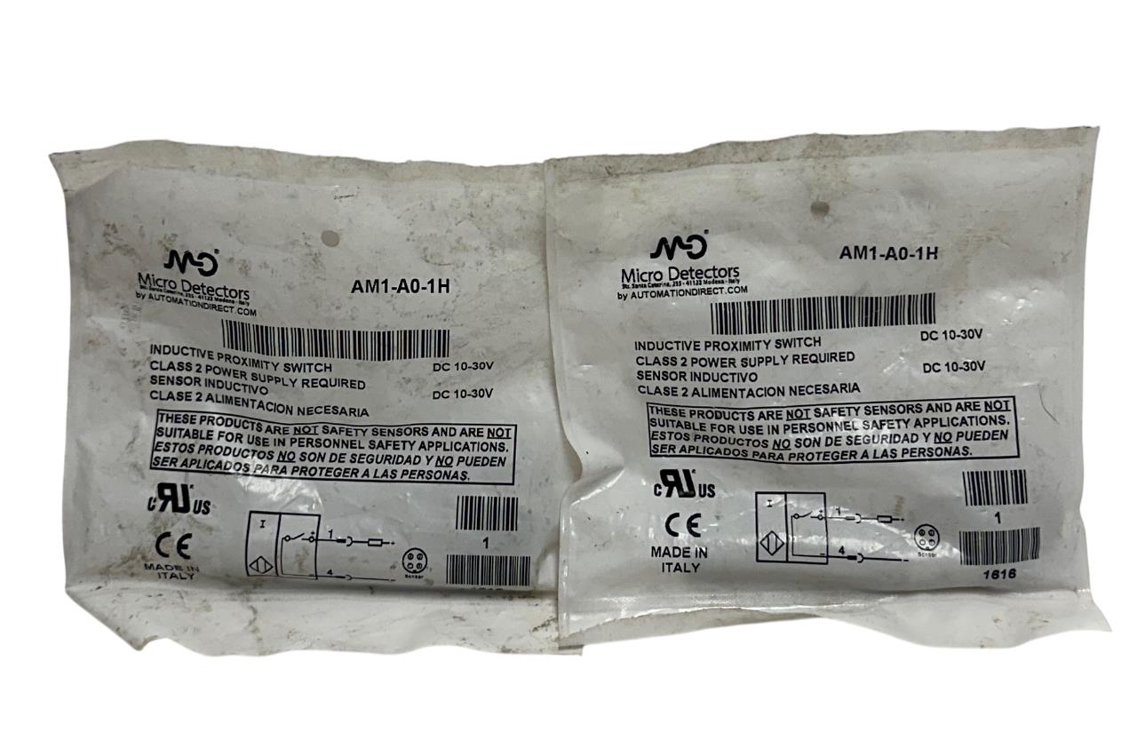 2 AUTOMATIONDIRECT MICRO DETECTORS AM1-A0-1H / AM1A01H PROXIMITY SWITCHES NSFS