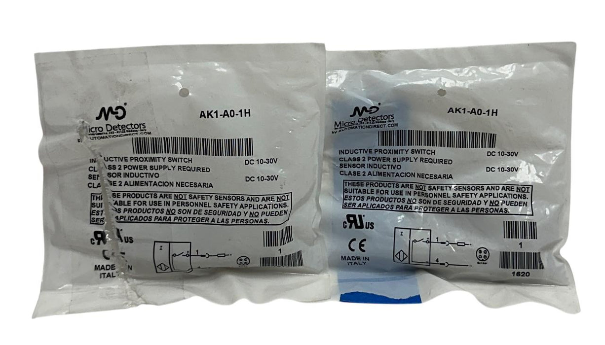 2 AUTOMATIONDIRECT MICRO DETECTORS AK1-A0-1H / AK1A01H PROXIMITY SWITCHES NSMP