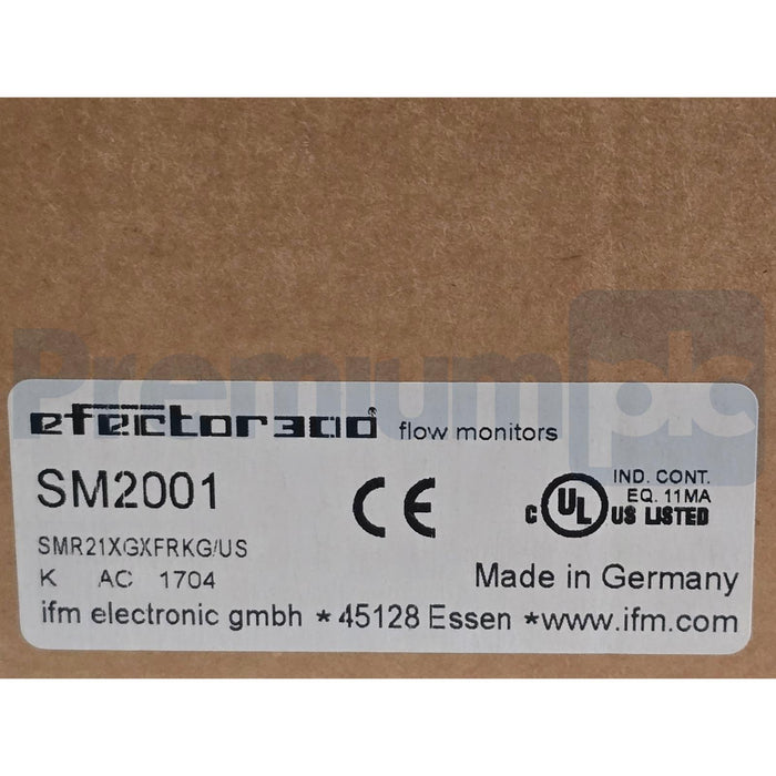 IFM EFECTOR SM2001 MAGNETIC FLOW METER / MONITOR 1.3-160gpm SMR21XGXFRKG/US NSMP