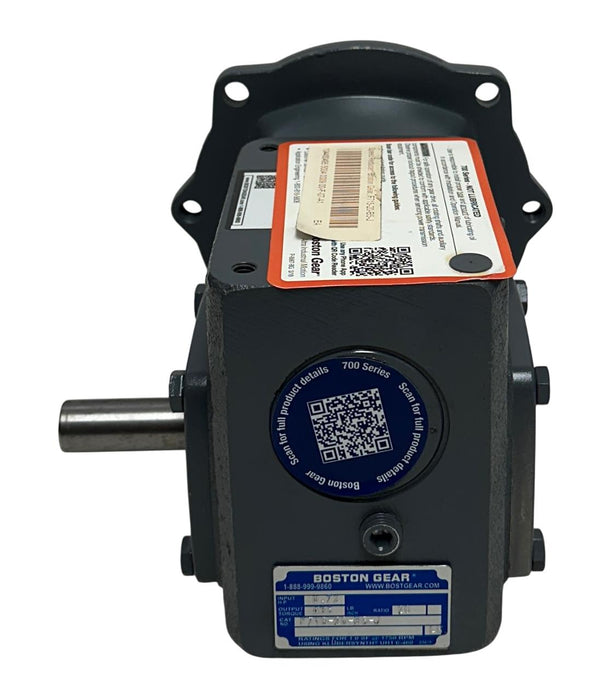 BOSTON GEAR F715-20-B5-J / 51908 RIGHT ANGLE WORM GEAR REDUCER 20:1 RATIO NSNP