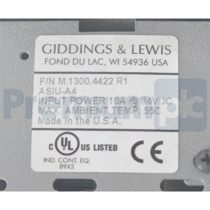 KOLLMORGEN GIDDINGS & LEWIS M.1300.4422 R1 - ASIU-A4 MMC 4-AXIS ANALOG UNIT 24V