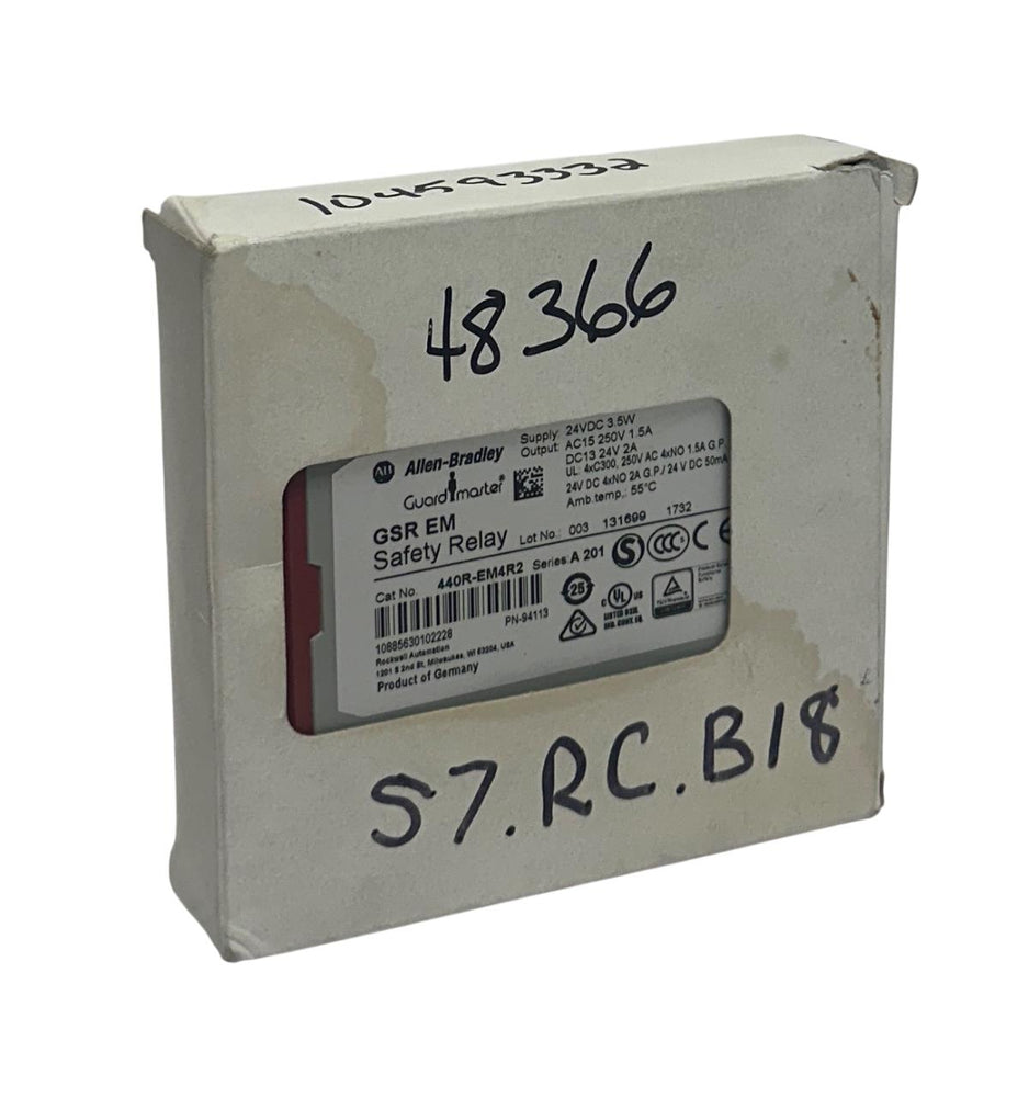 ALLEN BRADLEY 440R-EM4R2 /A Guardmaster SAFETY RELAY EXPANSION GSREM 24VDC NSMP