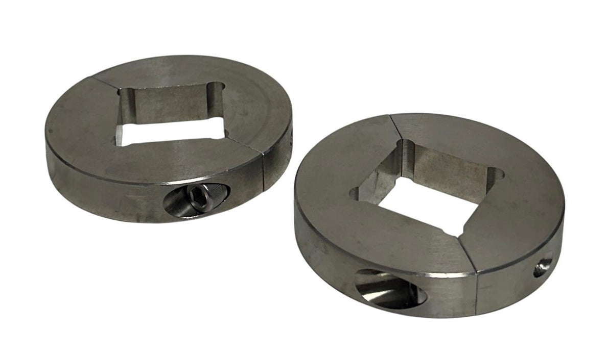 2 STAFFORD 15S108 2PC SQUARE BORE SHAFT COLLARS 1-1/2'' 87602 STAINLESS NSNP