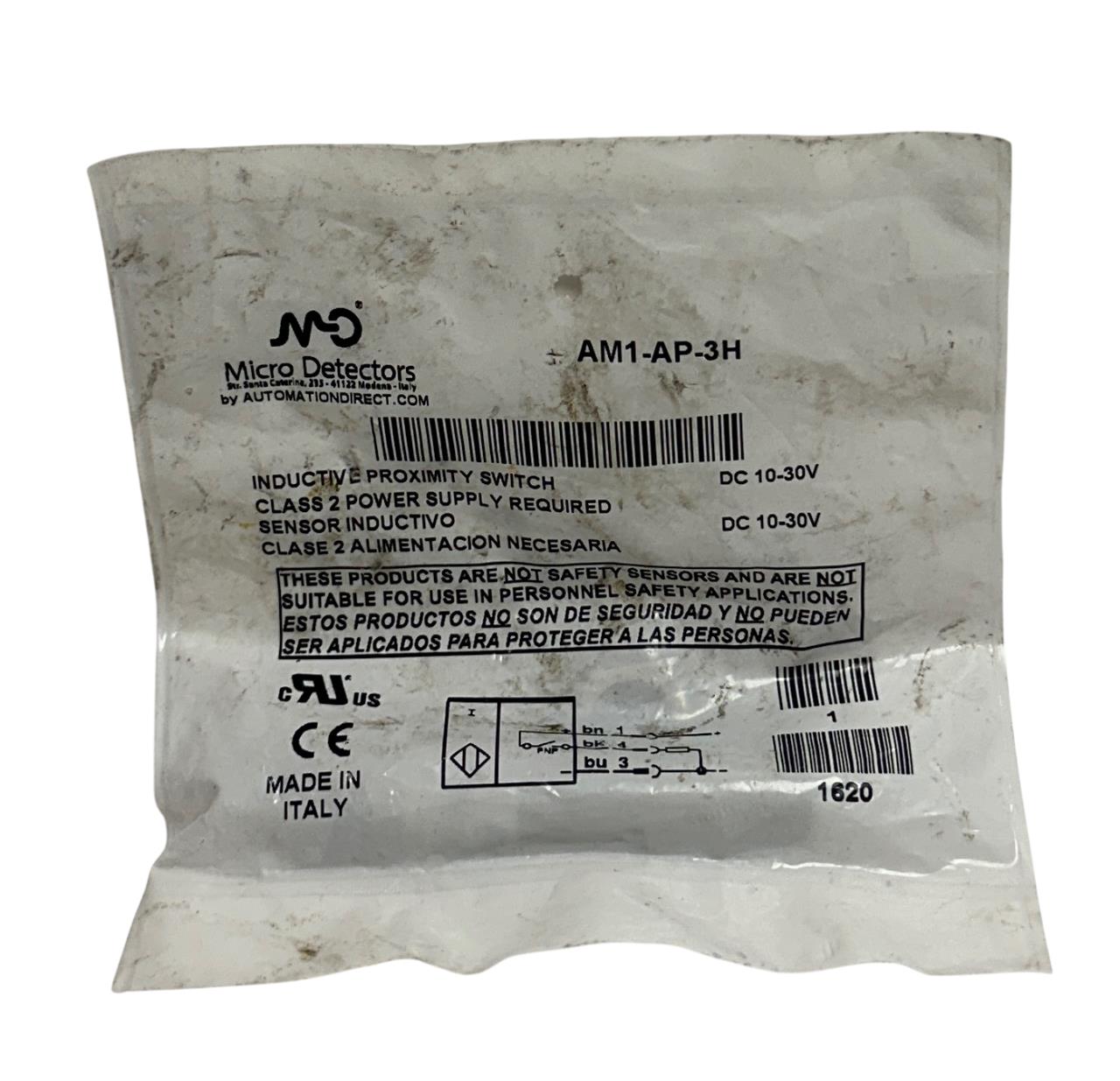 AUTOMATIONDIRECT MICRO DETECTORS AM1-AP-3H / AM1AP3H PROXIMITY SWITCH 30VDC NSFS