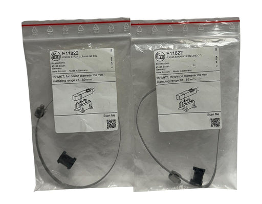 2 IFM E11822 OEM FIXING STRAP CLEAN-LINE CYL FOR MKT 80mm RANGE- 78-89mm NSMP