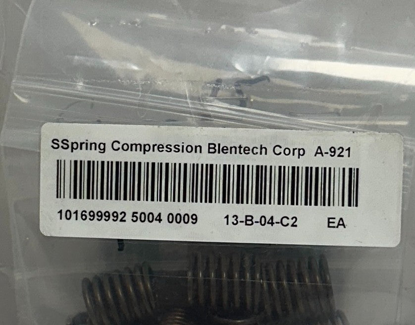 36 BLENTECH CORP A-921 / A921 OEM COMPRESSION SPRINGS FOR BLENTECH COOKER NSNP