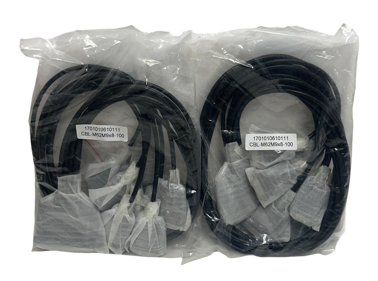 2 MOXA CBL-M62M9x8-100 / 1701010610111 DB62 MALE / DB9 MALE SERIAL CABLES NSFS