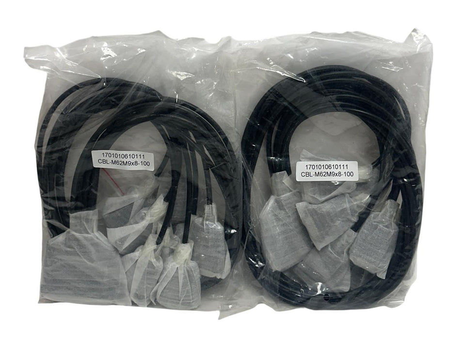 2 MOXA CBL-M62M9x8-100 / 1701010610111 DB62 MALE / DB9 MALE SERIAL CABLES NSFS