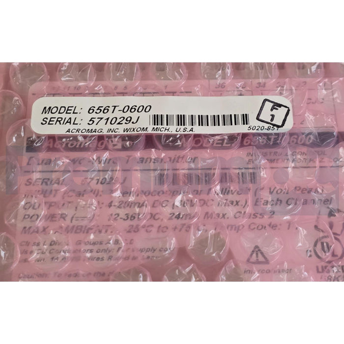 ACROMAG 656T-0600 600T DUAL TC/mV INPUT, TWO-WIRE TRANSMITTER 656T0600 NSMP