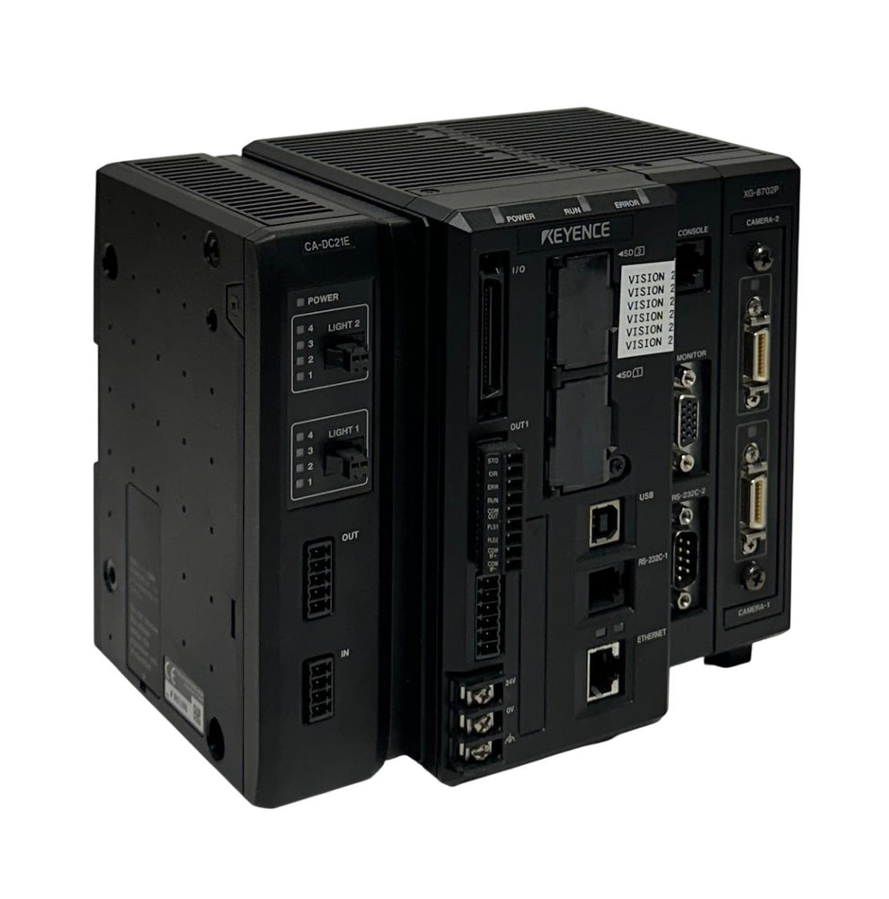 KEYENCE XG-8702L / CA-DC21E MULTI-CAMERA IMAGING SYSTEM CONTROLLER EtherNet USNP