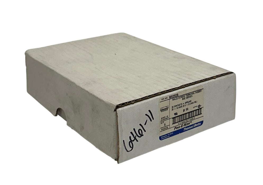 5 THOMAS & BETTS MS232B Pos-E-Kon MALE SCREW TERMINAL INSERTS B32 SERIES NSMP
