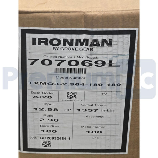 GROVE GEAR TXMQ3-2.964-180-180 - 707069L HELICAL RATIO MULTIPLIER 3:1 180TC NSMP