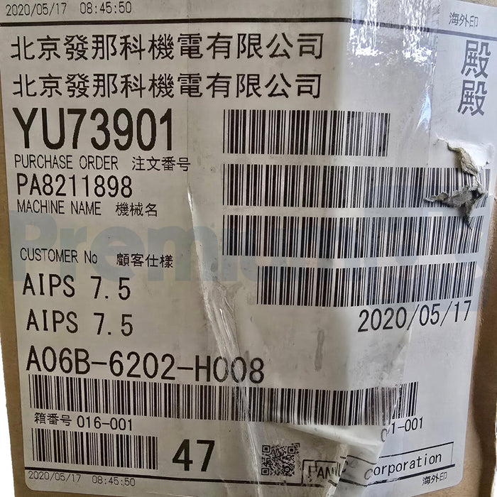 FANUC A06B-6202-H008 aiPS 7.5-B ALPHA SERVO AMPLIFIER POWER SUPPLY 9.4kW NSMP