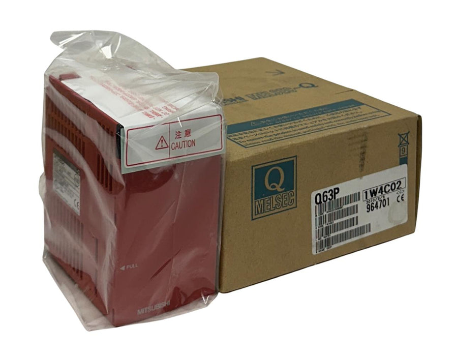 MITSUBISHI Q63P MELSEC-Q POWER SUPPLY MODULE 24VDC INPUT / 5VDC OUTPUT RED NSMP