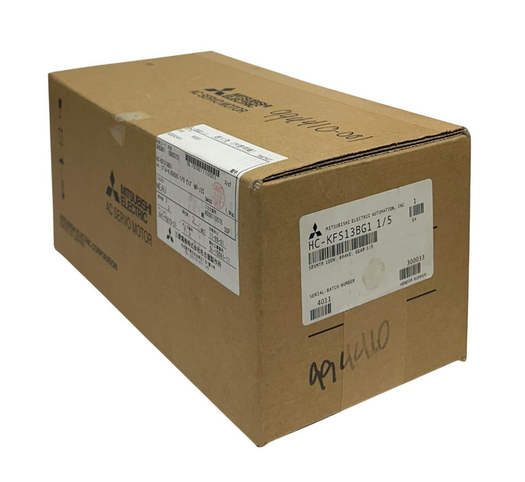 MITSUBISHI HC-KFS13BG1 1/5 / HCKFS13BG1 AC SERVO MOTOR W/ BRAKE K6505 1/5 NSFS