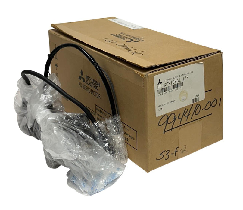 MITSUBISHI HC-KFS13BG1 1/5 / HCKFS13BG1 AC SERVO MOTOR W/ BRAKE K6505 1/5 NSMP