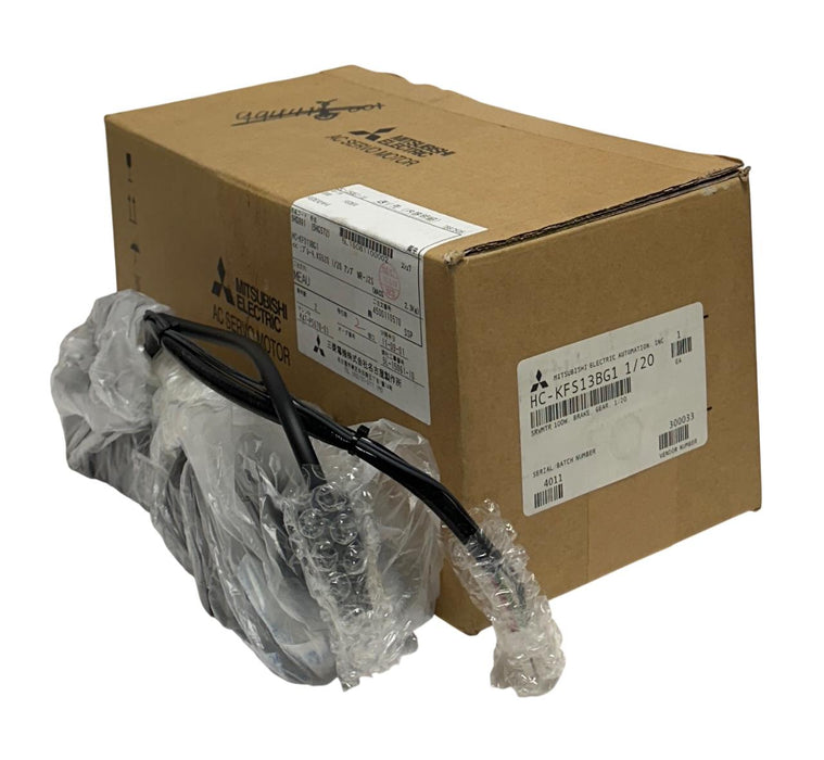 MITSUBISHI HC-KFS13BG1 1/20 / HCKFS13BG1 AC SERVO MOTOR W/ BRAKE K6520 1/20 NSMP