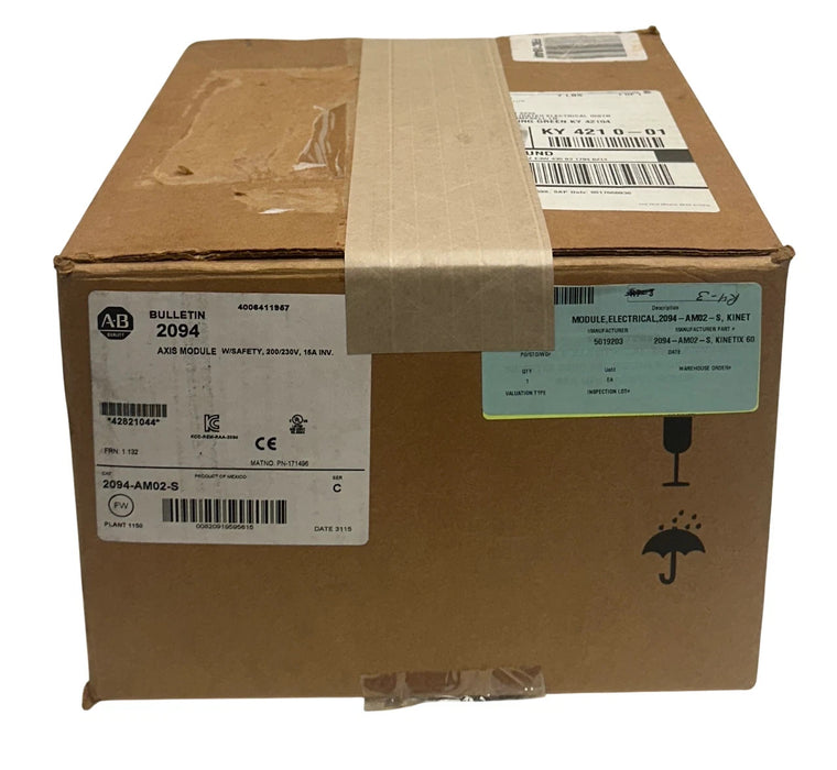 ALLEN BRADLEY 2094-AM02-S /C Kinetix 6000 15A AXIS MODULE SAFETY 2094AM02S NSMP