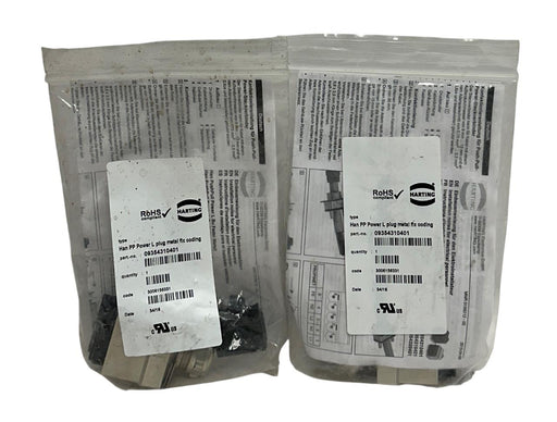 2 HARTING 09354310401 HAN PP POWER L PLUGS METAL FLX CODING PUSH-IN OEM NSMP