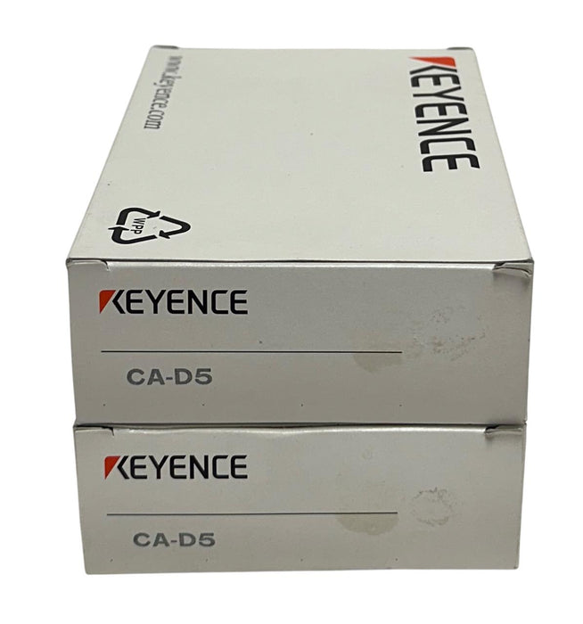 2 KEYENCE CA-D5 / CAD5 LED ILLUMINATION CABLES 5M LENGTH OEM NSMP