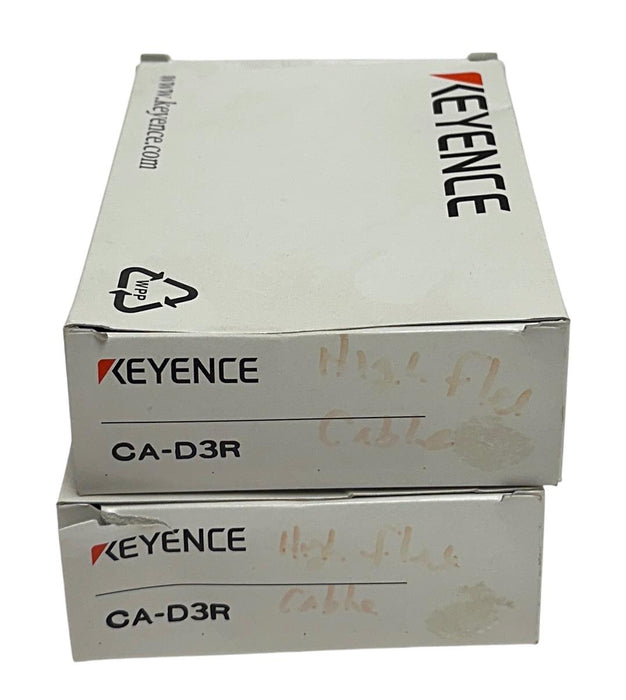 2 KEYENCE CA-D3R / CAD3R LED ILLUMINATION CABLES FLEX-RESISTANT 3M LENGTH NSMP