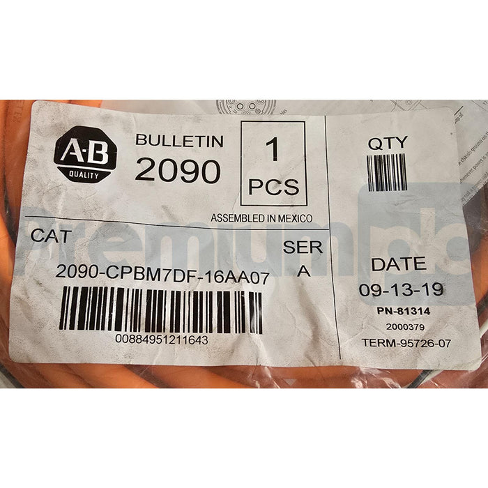 ALLEN BRADLEY 2090-CPBM7DF-16AA07 /A SpeedTEC 7m MP MOTOR POWER/BRAKE CABLE NSMP