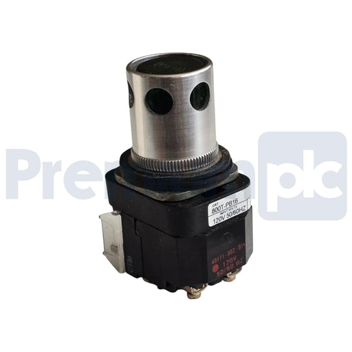 ALLEN BRADLEY 800T-PB16 /T 30mm PUSH BUTTON 120V w/GUARD AND GREEN LENS NSNP
