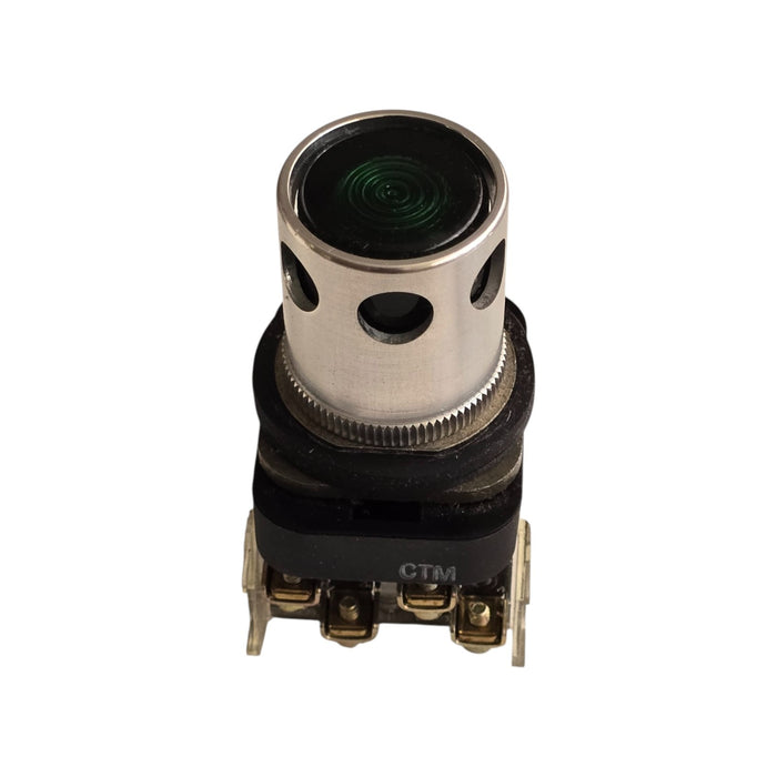 ALLEN BRADLEY 800T-PB16 /T 30mm PUSH BUTTON 120V w/GUARD AND GREEN LENS NSNP