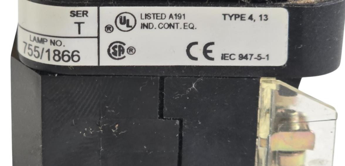 ALLEN BRADLEY 800T-PB16 /T 30mm PUSH BUTTON 120V w/GUARD AND GREEN LENS NSNP