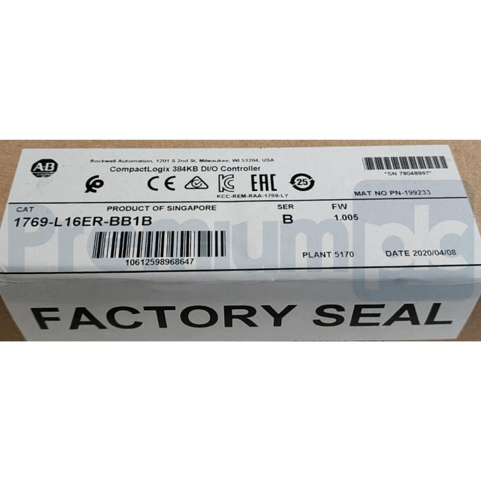ALLEN BRADLEY 1769-L16ER-BB1B /B CompactLogix L16 CONTROLLER 24VDC, 1GB SD NSFS