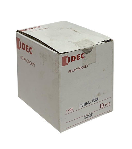 10 IDEC RV8H-L-AD24 / RV8HLAD24 INTERFACE RELAYS ASSEMBLED 24VAC/DC RV8 6mm NSMP