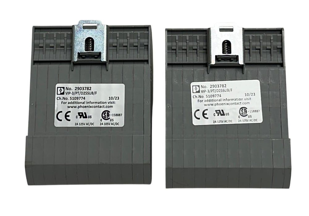 2 PHOENIX CONTACT VIP-3/PT/D25SUB/F / 2903782 VARIOFACE MODULES 125VAC/DC NSNP