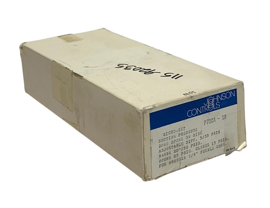 JOHNSON CONTROLS P72CA-18 / P72CA18 MICRO-SET SUCTION PRESSURE SWITCH NSMP