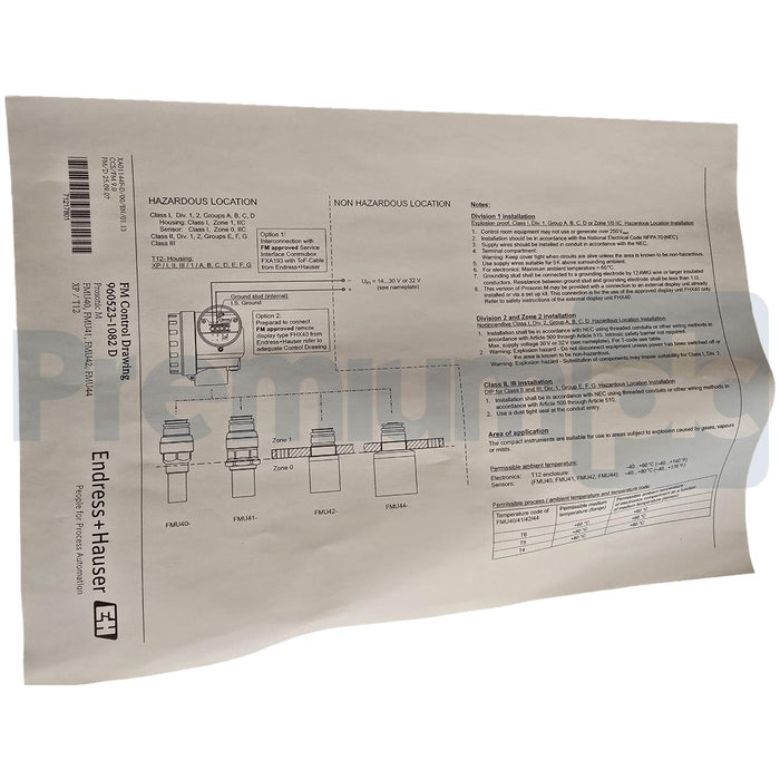 ENDRESS+HAUSER E+H FMU40-TYB2C4 Prosonic M ULTRASONIC LEVEL SENSOR 52010286 NSMP