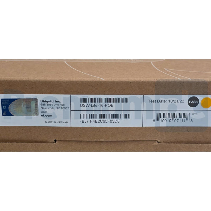 Ubiquiti UniFi USW-Lite-16-POE (45W) Lite 16 PoE 16-port Layer 2 PoE Switch NSMP