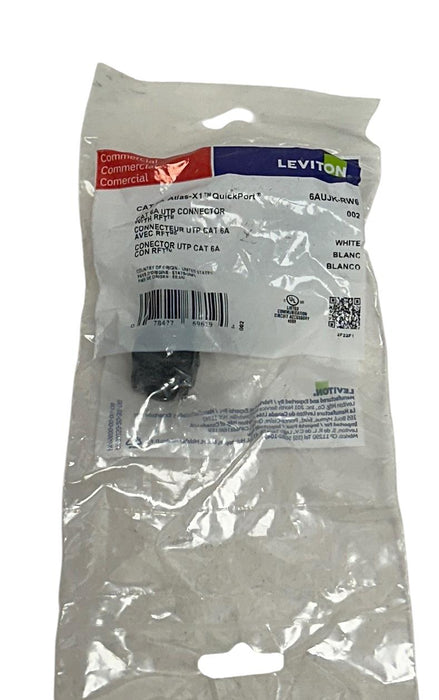23 LEVITON 6AUJK-RW6 / 6AUJKRW6 CAT 6A Atlas-X1 QuickPort CONNECTORS WHITE NSFS