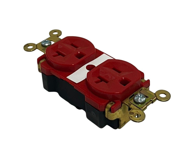 2 PASS & SEYMOUR LEGRAND PT5362-ARED / PT5362ARED DUPLEX RECEPTACLES 20A NSMP