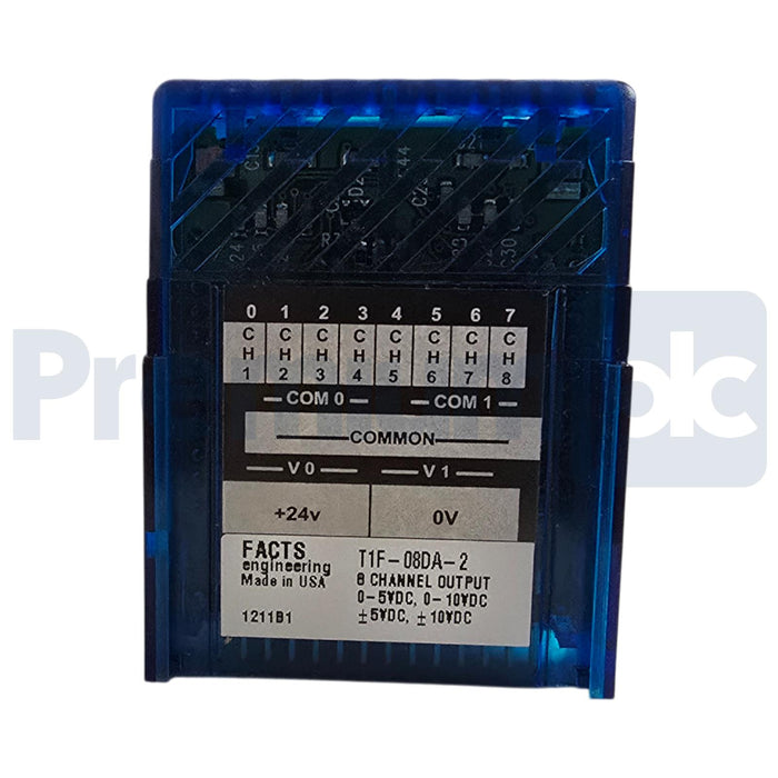 FACTS ENGINEERING T1F-08DA-2 TERMINATOR 8-CH ANALOG OUTPUT MODULE 24VDC NSMP