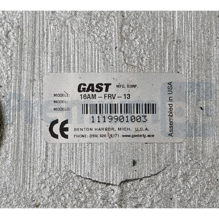 GAST 16AM-FRV-13 - 16AMFRV13 REVERSIBLE AIR MOTOR 9HP, 2000RPM FOOT MOUNT NSMP