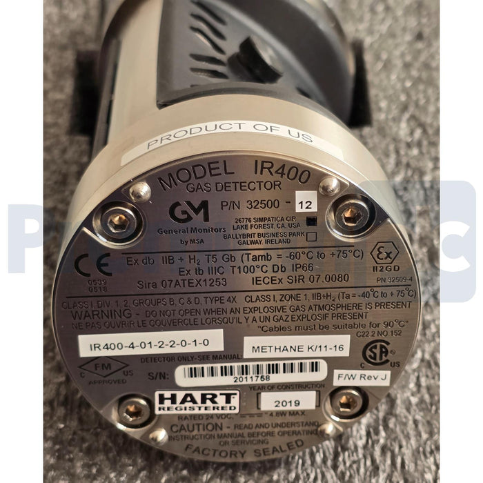 MSA GENERAL MONITORS IR400 HART GAS DETECTOR IR400-4-01-2-2-0-1-0 32500-12 NSNP