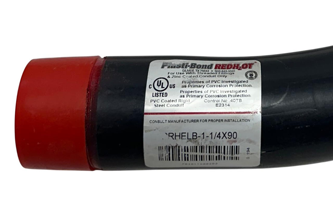 6 PLASTI-BOND PRHELB-1-1/4X90 / PRHELB114X90 REDH2OT PVC COATED ELBOWS NSMP