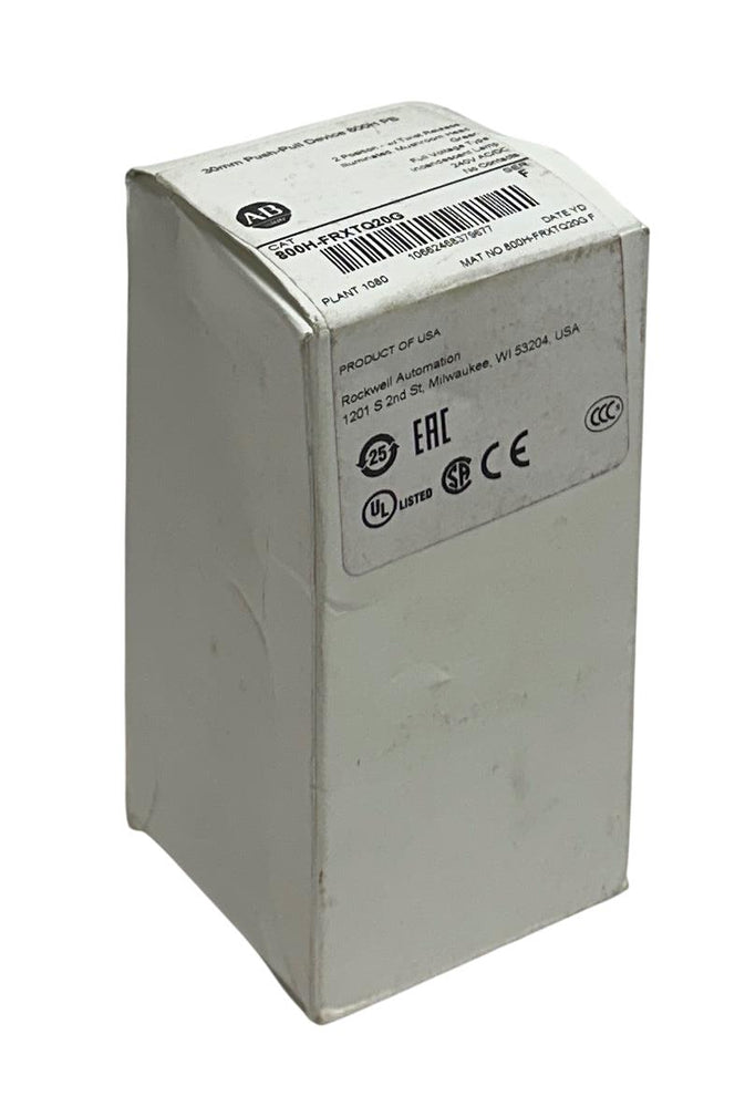 ALLEN BRADLEY 800H-FRXTQ20G /F ILLUMINATED PUSH-PULL DEVICE 30mm GREEN 240V NSMP