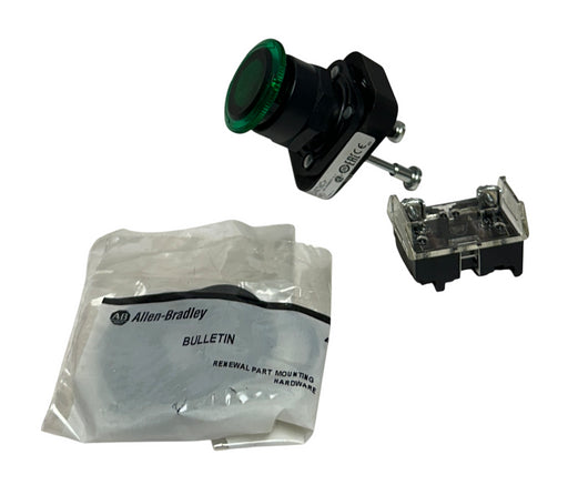 ALLEN BRADLEY 800H-FRXTQ20G /F ILLUMINATED PUSH-PULL DEVICE 30mm GREEN 240V NSMP