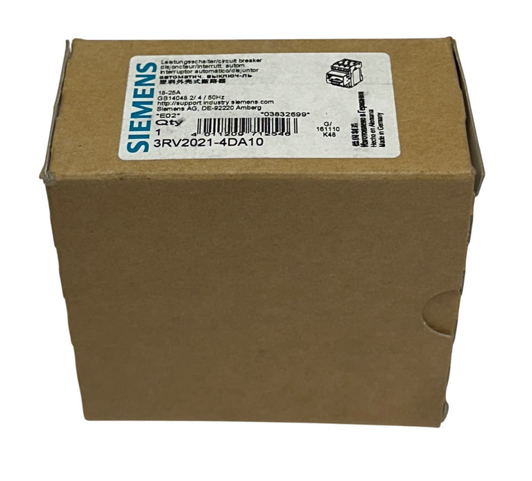 SIEMENS 3RV2021-4DA10 / 3RV20214DA10 SIRIUS CIRCUIT BREAKER 18-25A CLASS 10 NSMP