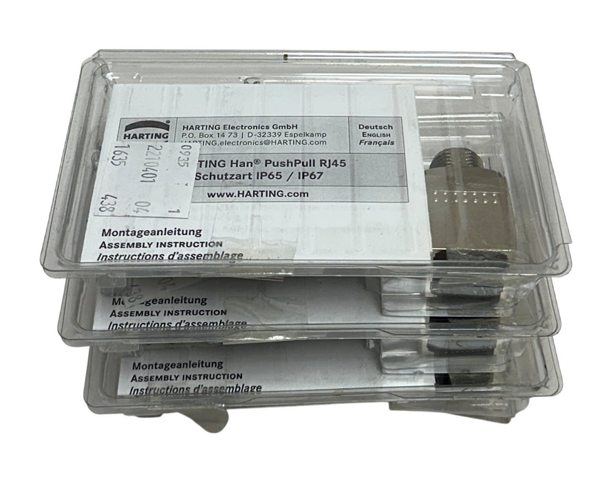3 HARTING 09352210401 Han PushPull RJ45 CONNECTORS OEM IP65 / IP67 NSMP