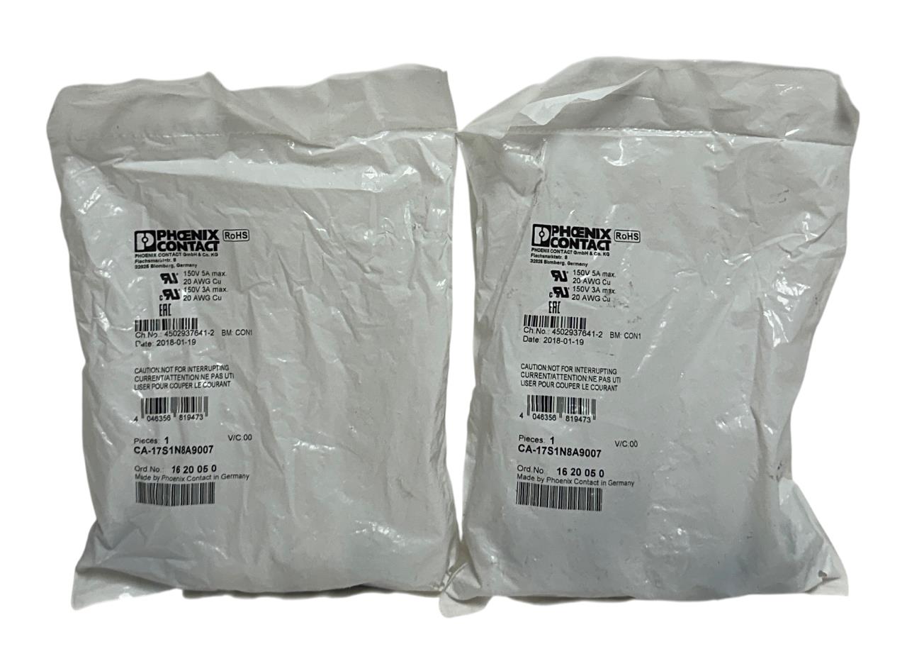 2 PHOENIX CONTACT CA-17S1N8A9007 / 1620050 DEVICE COUPLER CONNECTORS OEM NSFS