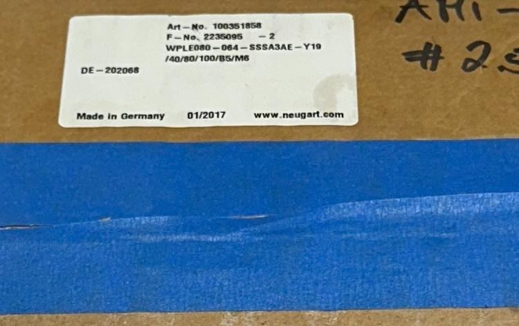 NEUGART WPLE080-064-SSSA3AE-Y19/40/80/100/B5/M6 / 2235095-2 -001 GEARBOX NSMP