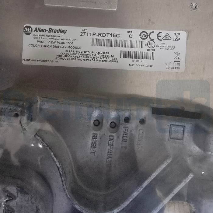 ALLEN BRADLEY 2711P-T15C4A8 / A PanelView Plus 6 1500 COLOR TERMINAL 15" NSMP