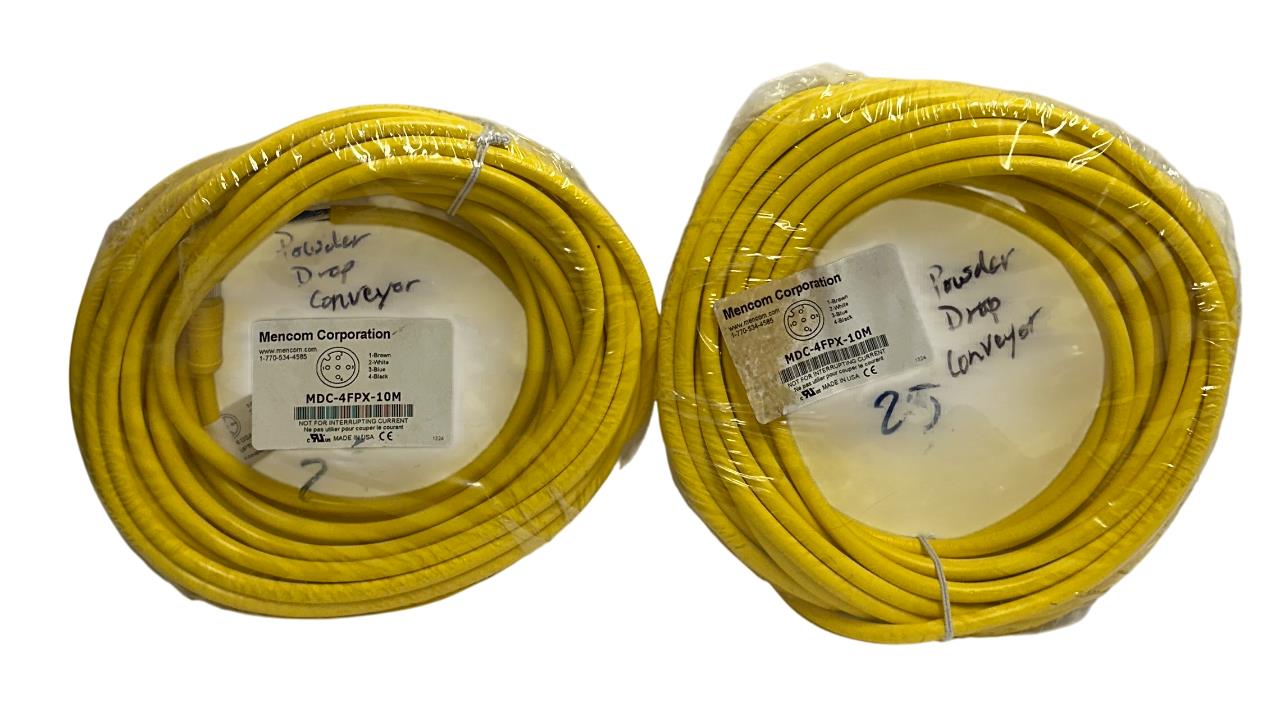 2 MENCOM MDC-4FPX-10M / MDC4FPX10M MDC CORDSETS 4-POLE FEMALE STRAIGHT 10M NSFS